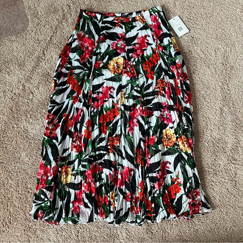 Zac & Rachel Floral Print Midi Skirt | Size Medium | NWT